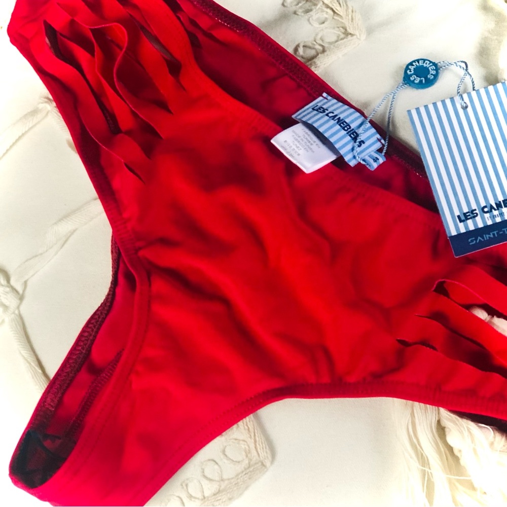 LES CANEBIERS | 44 / XXL | NWT Destroyed Bikini Red Women’s Shredded Swimsuit